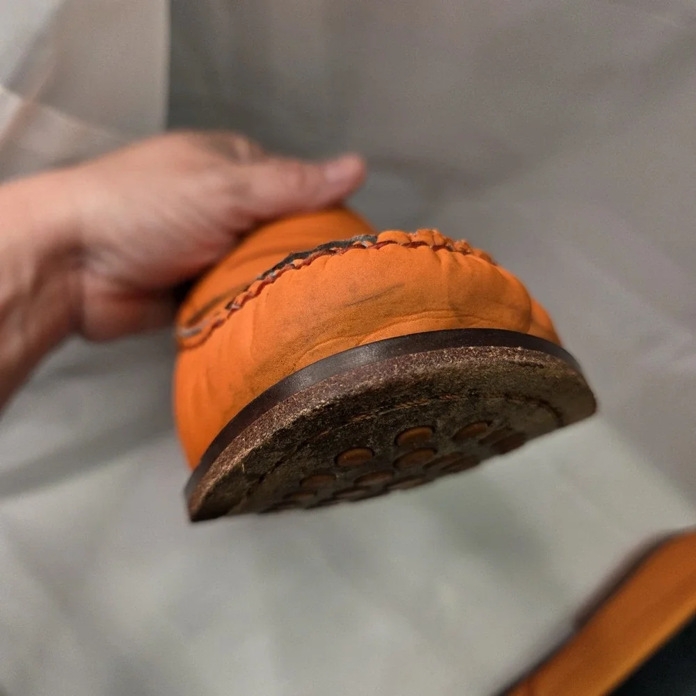 Cole‎ Haan x NikeAir Monroe 12M Orange Reflective Penny Loafer Office Business
